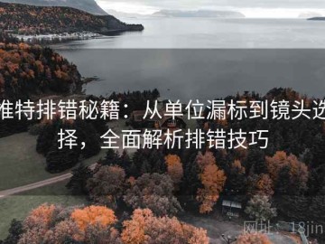 推特排错秘籍：从单位漏标到镜头选择，全面解析排错技巧