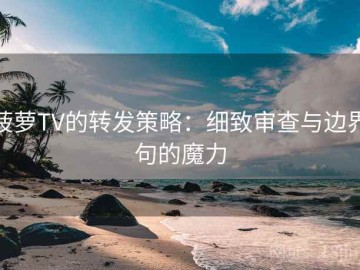 菠萝TV的转发策略：细致审查与边界句的魔力