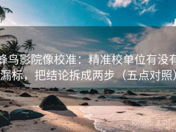 蜂鸟影院像校准：精准校单位有没有漏标，把结论拆成两步（五点对照）