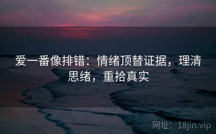 爱一番像排错：情绪顶替证据，理清思绪，重拾真实